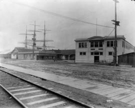 [Union Steamship Co. of B.C. Ltd. office and dock buildings]