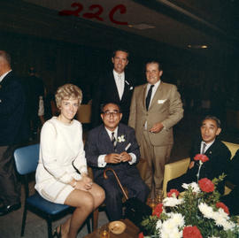 Yokohama Mayor I. Asukata, Vancouver Mayor Tom Campbell, P.N.E. President H. Fairbank and others ...