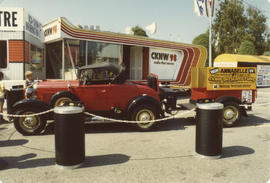 CKNW Orphan Fund promotional vehicle and station on grounds