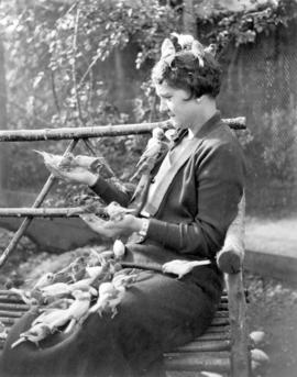 [An unidentified woman at Charles E. Jones' Birds' Paradise]