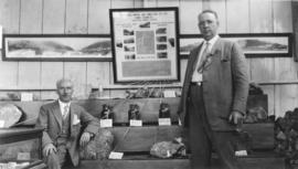 Vancouver Ex. [Exhibition - Frank E. Woodside and unidentified man at mining exhibit]