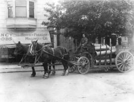 [City of Vancouver Stores Department horse drawn cart in Mount Pleasant]