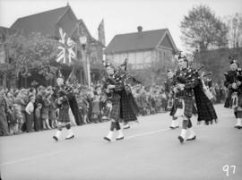 World War II parade on Burrard Street