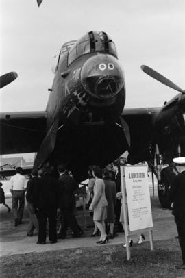 [An Avro Lancaster bomber on display at airshow]