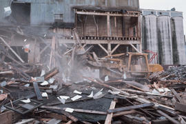 Demolition of a BC Sugar building