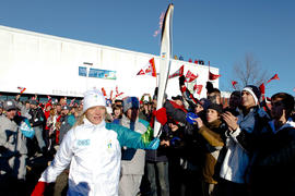 Day 36 Nathalie Gosselin is the Community Torchbearer in Sainte-Marie, Quebec