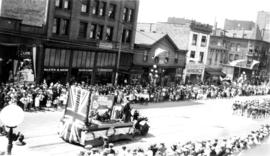 [The War Veterans "Better 'Ole" float in the Dominion Day Parade]