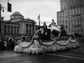 B.C. Telephone Co. float in 1950 P.N.E. Opening Day Parade