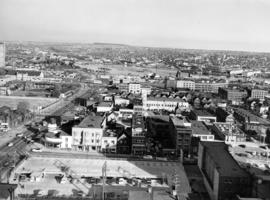 [Aerial view looking south-east from Georgia and Richards Streets]