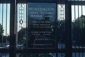 Gardens - United States : Entrance, Huntington Botanical Gardens