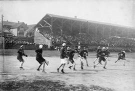 [The Vancouver Lacrosse Club versus The New Westminster Salmonbellies at Recreation Park]