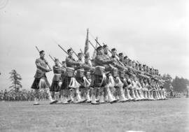 [Kilted soldiers on parade]