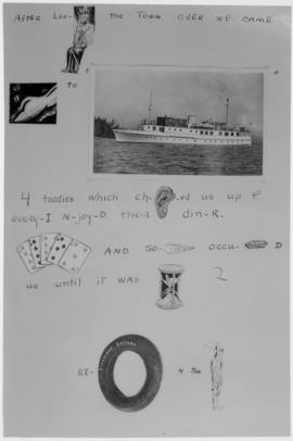 Boeing W.E. - Rebus of Log Book from the yacht "Taconite" -  Page of Epigrams