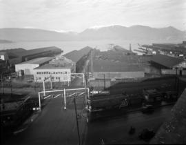 [Evans, Coleman and Evans, Ltd. buildings and warehouses at the foot of Columbia Avenue]