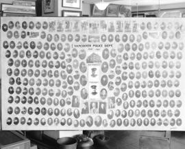 [Vancouver Police Department 1914-1915 composite photograph on display in the Archives]