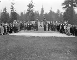 [Vancouver Shrine Club group portrait at Harding Memorial]