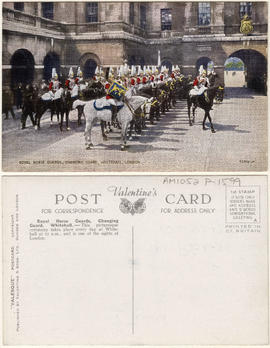 Royal horse guards, changing guard, Whitehall, London.