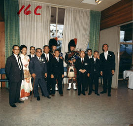 Yokohama Mayor I. Asukata, Vancouver Mayor Tom Campbell, and others at P.N.E. event