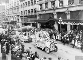 [A parade in the 700 Block of Granville Street]