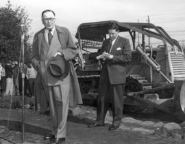 [Mr. Austin McDonald and Mr. W.R. Russell at the sod-turning ceremony for the Kerrisdale Communit...