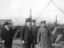 [King George visits a munitions factory]