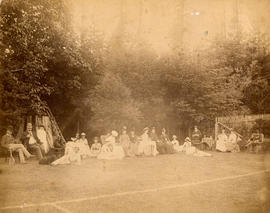 [The grass tennis court at Benjamin Springer's residence]