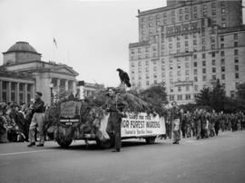 Canadian Forest Association Junior Forest Wardens float in 1948 P.N.E. Opening Day Parade