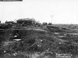 54th Canadians [showing ruins of] Sugar Refinery, Courcelette