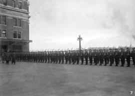 29th Battalion and Yukon Detachment [troops outside C.P.R. station]