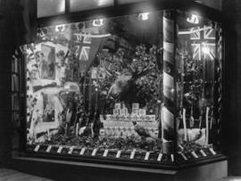 [Johnson and Salsbury's window at 90 Lonsdale Avenue showing a display for the visit of the Duke ...