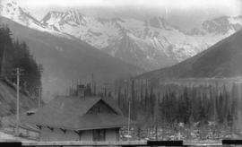 Hermit Range, Selkirks, from Glacier House