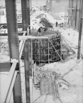 Looking north from 03 column line at Dorr Tank foundation