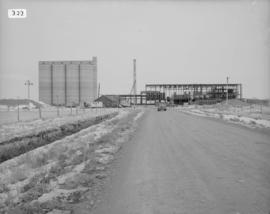 Looking east at factory site