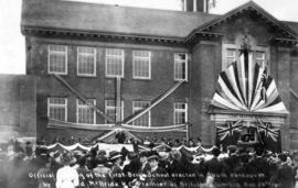 Official opening of the first brick school erected in South Vancouver by Richard McBride, K.C. Pr...