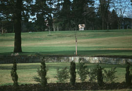 Distant view of Joan Gambioli's sculpture