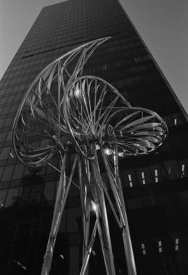 [Sculpture by George Norris in front of] Pacific Centre