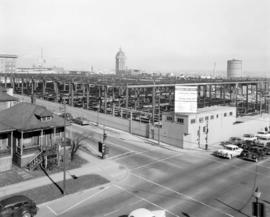 [The new Post Office building under construction from the corner of Homer and Georgia Street]