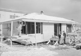 Canadian Forest Products Pacific Veneer and Plywood : model home at P.N.E. grounds