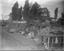 [A road under construction in Kerrisdale]
