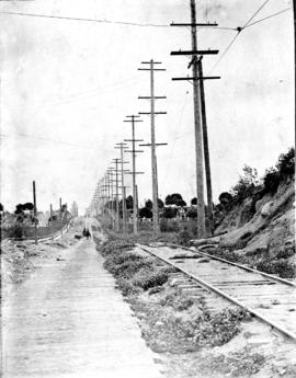 34th Avenue before paving, looking east