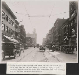 Looking south along Granville Street at Pender