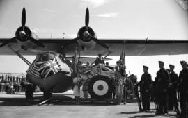 [Launch of the first PBY Catalina from the Boeing plant on Sea Island]