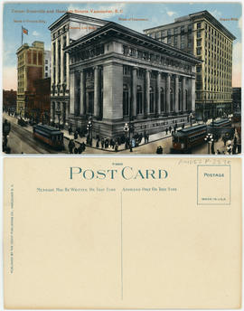 Corner Granville and Hastings Streets, Vancouver, B.C. : Bank of Ottawa Bldg., Canada Life Buildi...