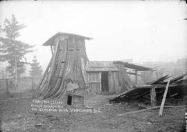 A three room stump house corner 26th Avenue and Seacombe Road [Prince Edward Street], Vancouver, ...