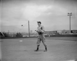 Baseball at Athletic Park [player from Arnold & Quigley team on the field]
