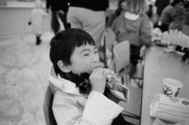 Boy enjoying ice cream cone