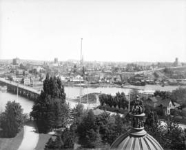 [View of James Bay and Victoria fom the Parliament Buildings]