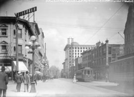 [View of Granville Street, looking north from Dunsmuir Street]