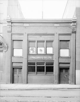 [J. Phillips and Co., Ltd., formerly the Savoy Theatre, 129 Cordova Street, prior to demolition]