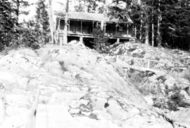 [View of cabin, Stuart Island, B.C.]